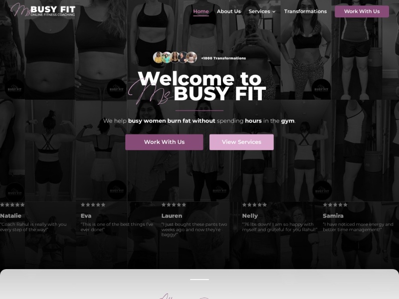 Ms Busy Fit website preview
